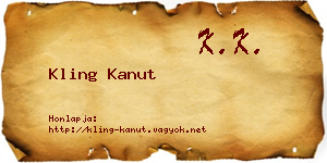 Kling Kanut névjegykártya