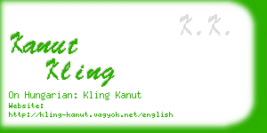 kanut kling business card